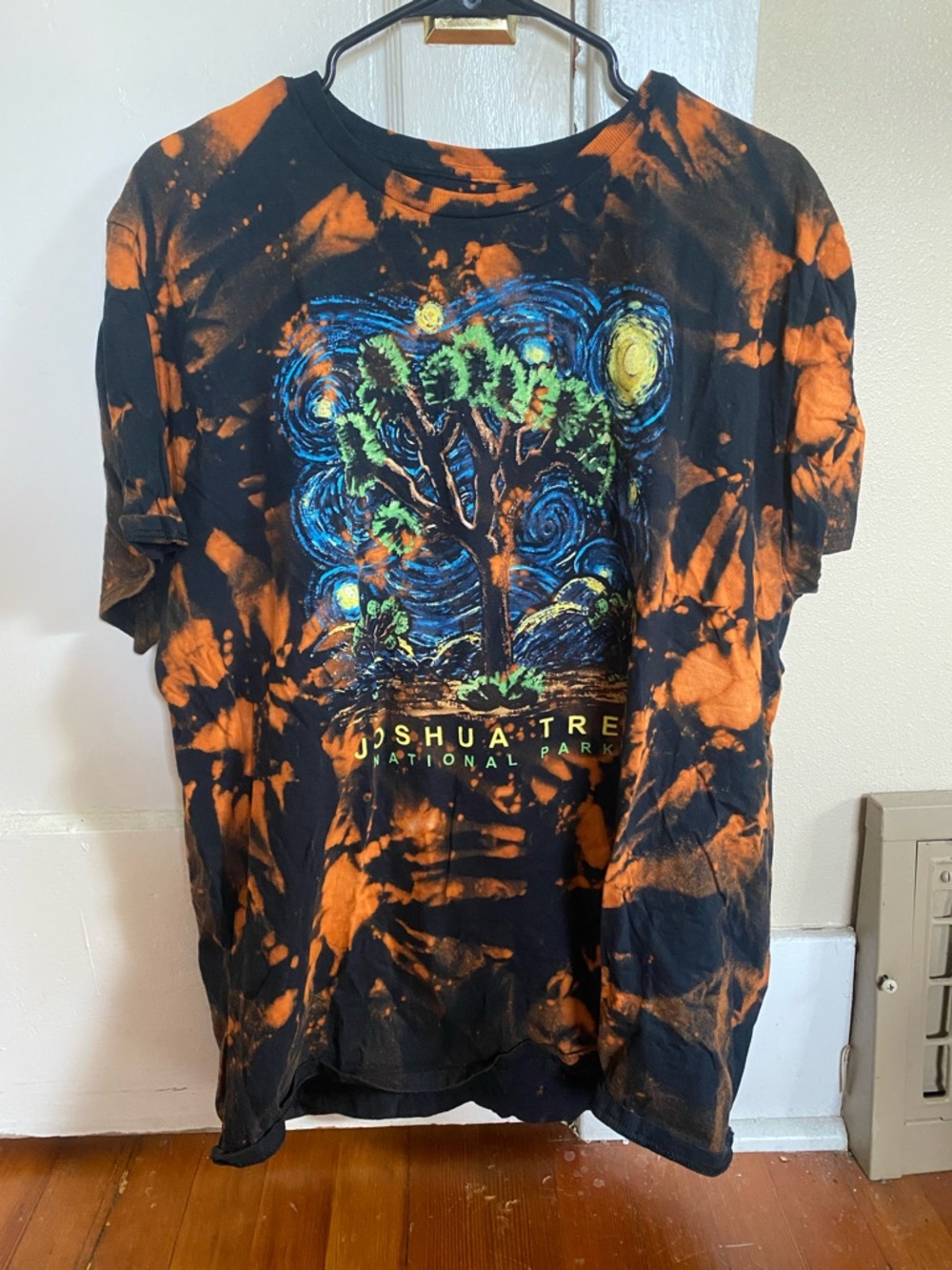 Joshua Tree Tie-Dye Short Sleeve Tee - Black & Orange
